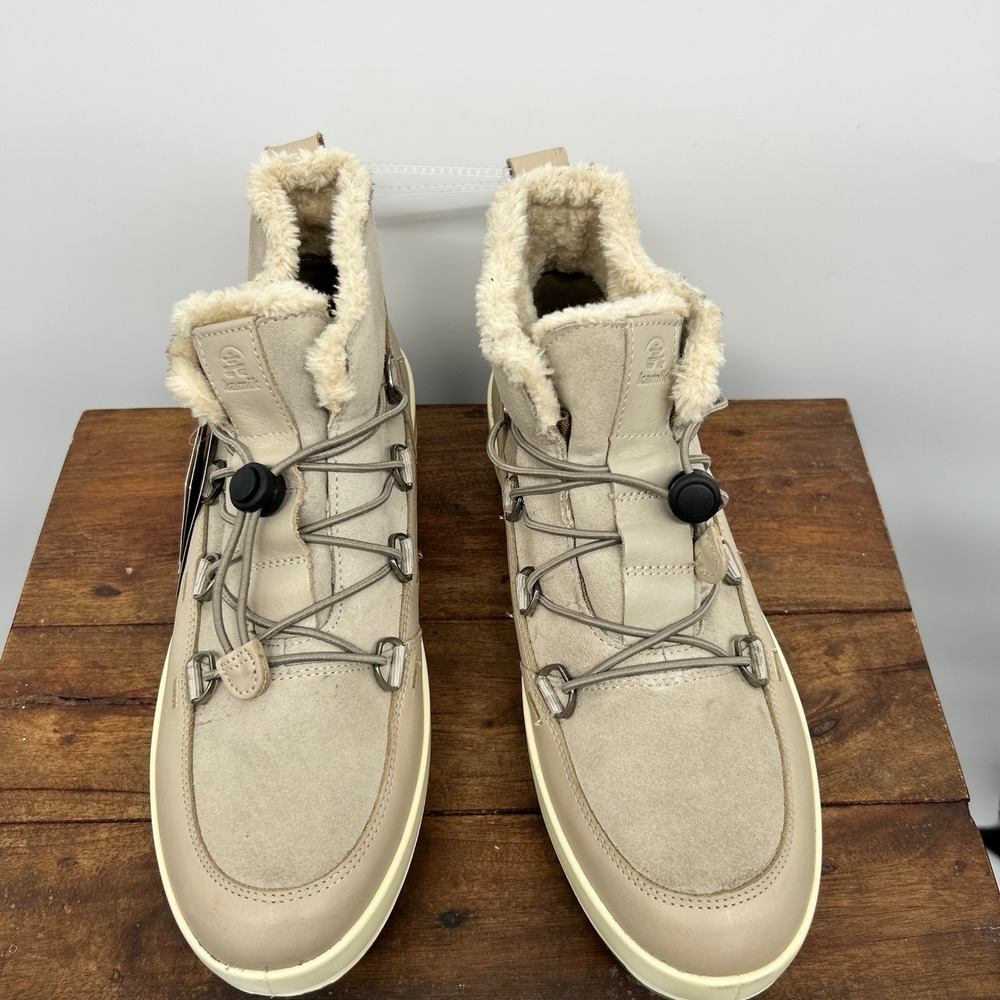 Kamik Celestelo Womens 12 Winter Boots Beige Leather HEAT-MX Insulated WK2442